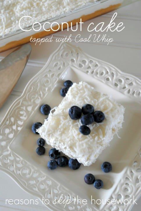 Coconut Cake with Cool Whip Coconut Cake with Cool Whip