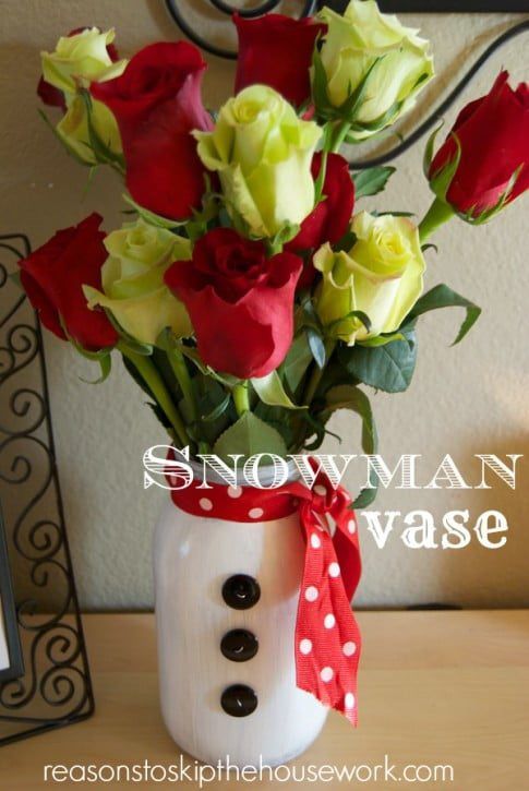 snowman vase
