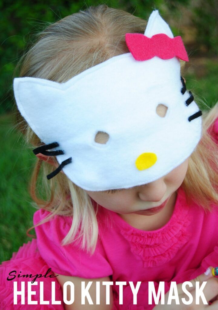 simple hello kitty mask
