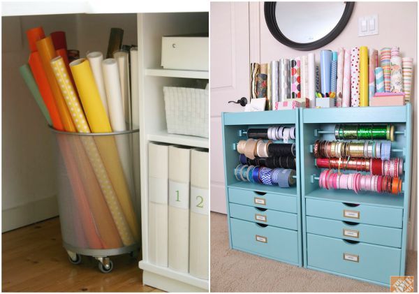 gift wrap organization