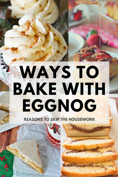 Eggnog is a favorite seasonal drink, but there are so many ways to to get creative baking with eggnog! Here are 25 Eggnog Recipes to bake with your favorite holiday drink.