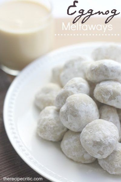 Eggnog Meltaways: Eggnog is a favorite seasonal drink, but there are so many ways to to get creative baking with eggnog!