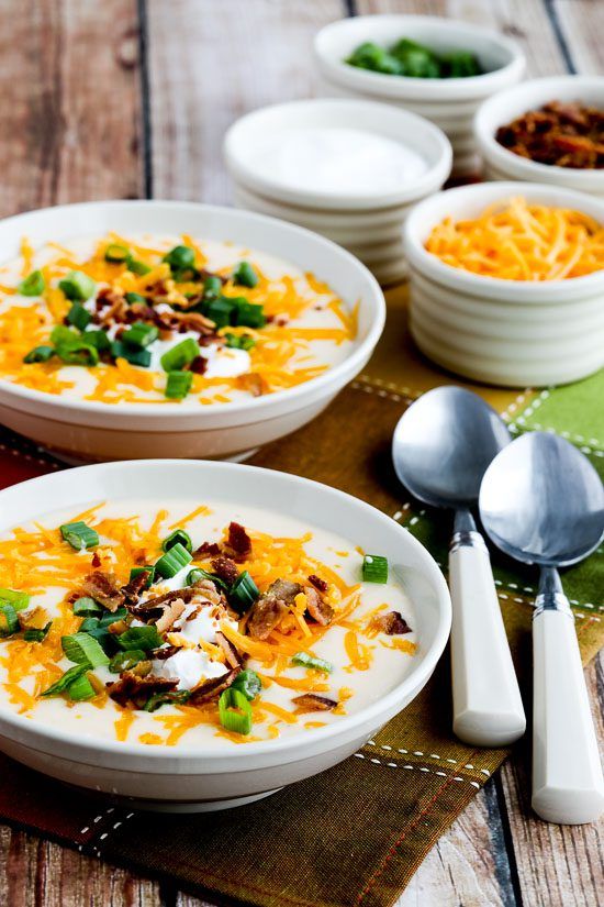 https://www.kalynskitchen.com/2017/02/instant-pot-low-carb-loaded-cauliflower-soup.html