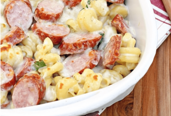 Sausage Alfredo Bake