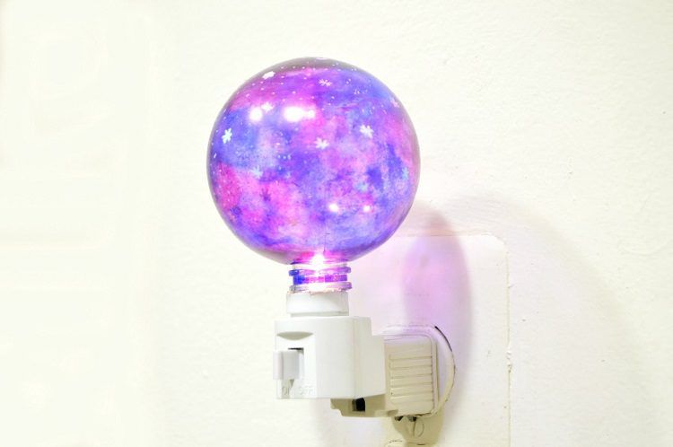 DIY Purple Space Night Light